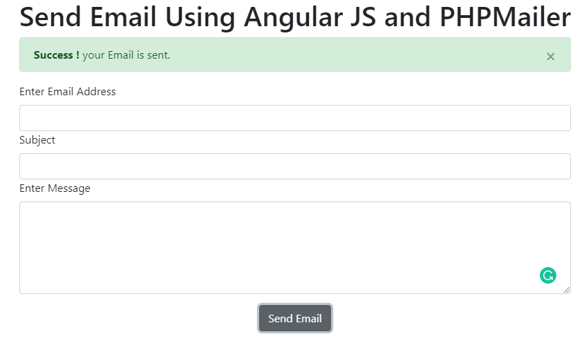 send email using phpmailer
